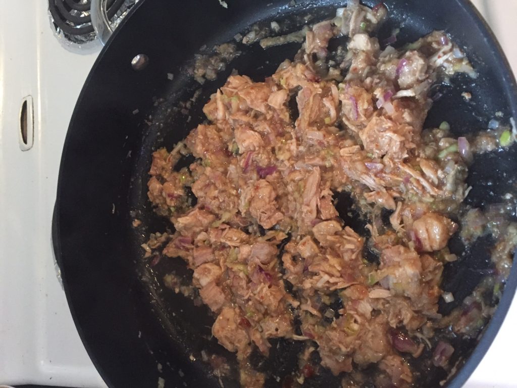 pulled pork in pan