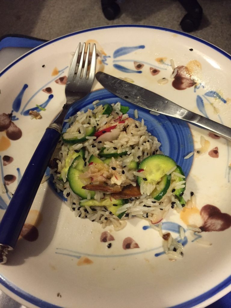 vege and rice leftover